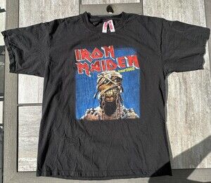 Vintage Iron Maiden Shirt Mens XL 2003 Tour Band Tee Rare NFL Tag Metal Eddie